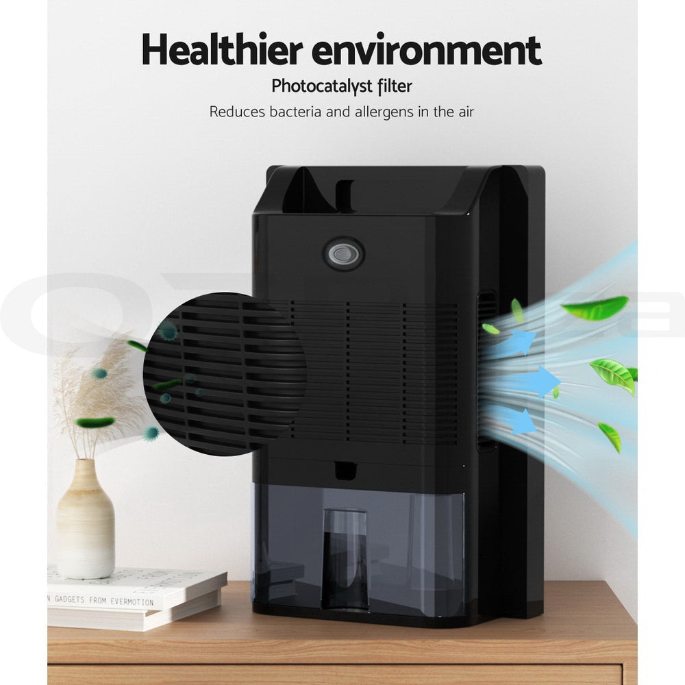 Devanti Dehumidifier 2L Air Purifier Black - Appliances > Aroma Diffusers & Humidifiers > Dehumidifiers