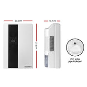 Devanti Dehumidifier 2L Air Purifier White - Appliances > Aroma Diffusers & Humidifiers > Dehumidifiers