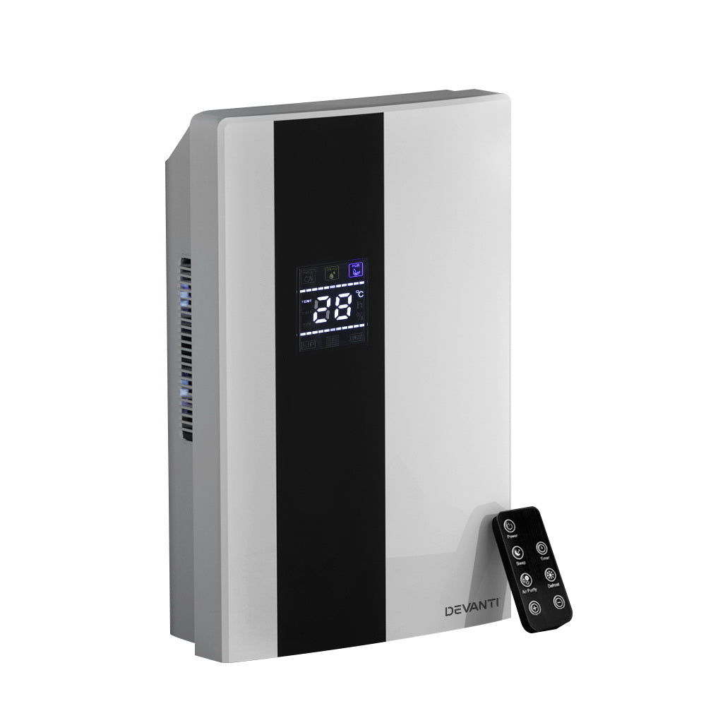 Devanti Dehumidifier 2L Air Purifier White - Appliances > Aroma Diffusers & Humidifiers > Dehumidifiers