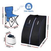 Devanti home steam portable Premium Home Sauna Tent and chair