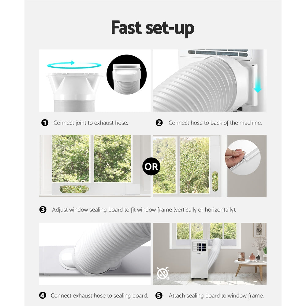 Devanti Portable Air Conditioner 7000BTU Cooling Mobile Fan Cooler Dehumidifier - Appliances > Air Conditioners >