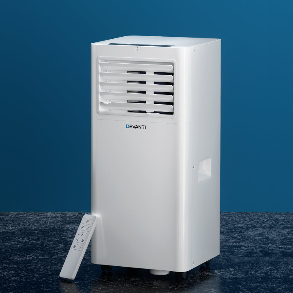Devanti Portable Air Conditioner 7000BTU Cooling Mobile Fan Cooler Dehumidifier - Appliances > Air Conditioners >