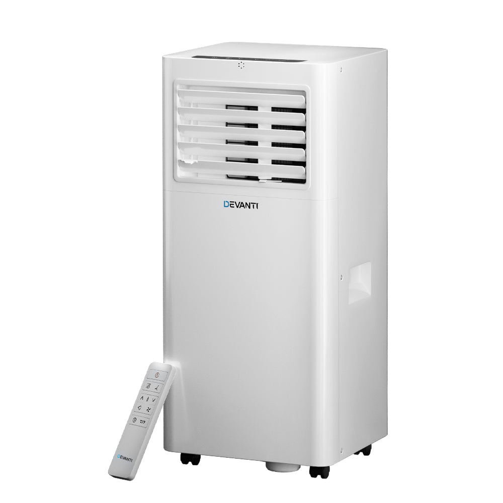 Devanti Portable Air Conditioner 7000BTU Cooling Mobile Fan Cooler Dehumidifier - Appliances > Air Conditioners >