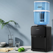 Devanti Premium Water Cooler Dispenser 22L Bench Top Chiller Purifier Filter Hot Cold Black