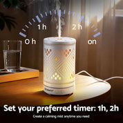 Devanti Ultrasonic Aroma Diffuser Aromatherapy 100ml LED Lights Iron Humidifier Forest