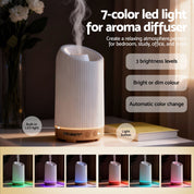 Devanti Ultrasonic Aroma Diffuser Aromatherapy 200ml LED Lights Iron Humidifier Forest