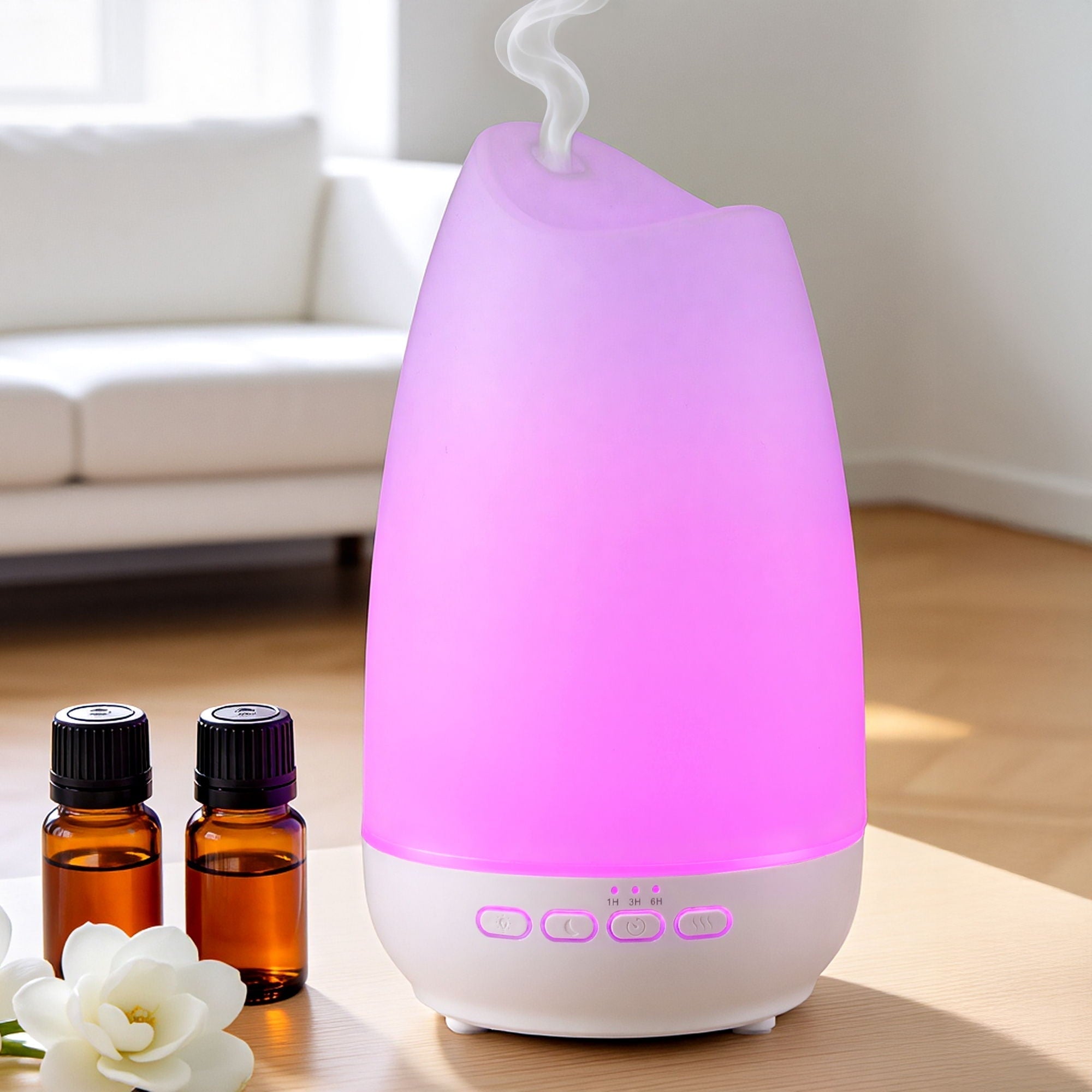 Devanti Ultrasonic Essential Oil Premium Aromatherapy Diffuser Aromatherapy Cool Mist Humidifier w/ LED Light 300ml