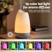 Devanti Ultrasonic Essential Oil Premium Aromatherapy Diffuser Aromatherapy Cool Mist Humidifier w/ LED Light 300ml