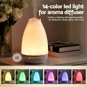Devanti Ultrasonic Essential Oil Premium Aromatherapy Diffuser Aromatherapy Cool Mist Humidifier w/ LED Light 300ml