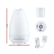 Devanti Ultrasonic Essential Oil Premium Aromatherapy Diffuser Aromatherapy Cool Mist Humidifier w/ LED Light 300ml