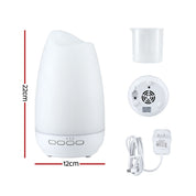 Devanti Ultrasonic Essential Oil Premium Aromatherapy Diffuser Aromatherapy Cool Mist Humidifier w/ LED Light 300ml