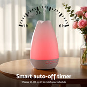 Devanti Ultrasonic Essential Oil Premium Aromatherapy Diffuser Aromatherapy Cool Mist Humidifier w/ LED Light 300ml