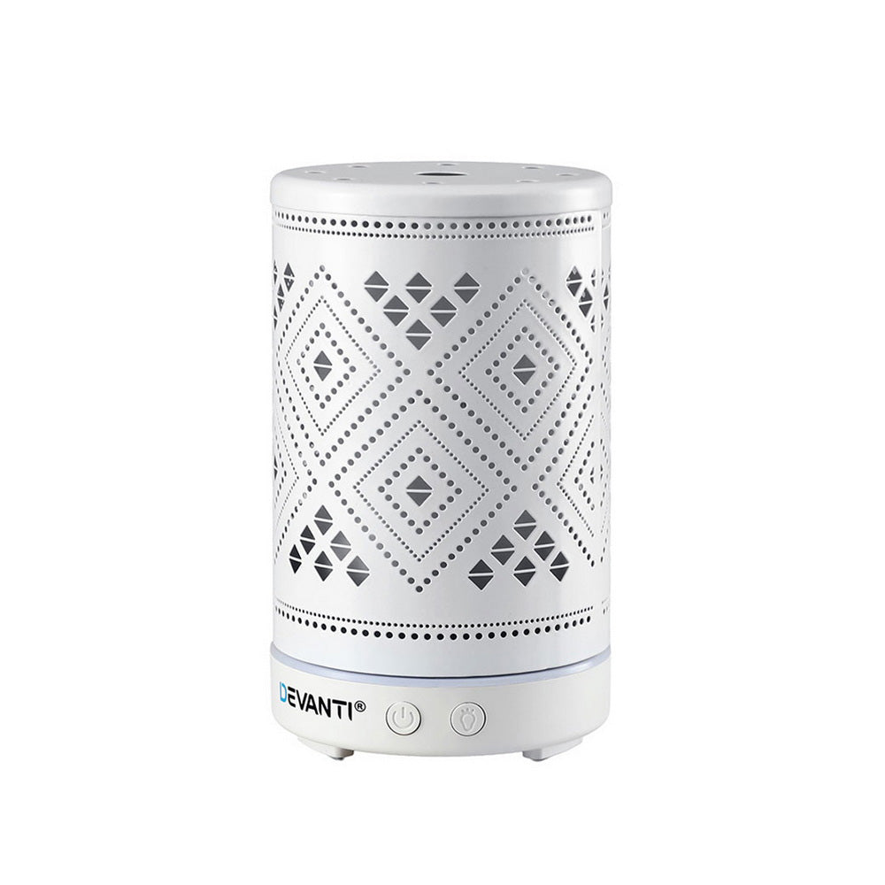 Devanti Ultrasonic Premium Aromatherapy Diffuser Aromatherapy 100ml LED Lights Iron Humidifier Forest