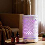 Devanti Ultrasonic Premium Aromatherapy Diffuser Aromatherapy 100ml LED Lights Iron Humidifier Forest