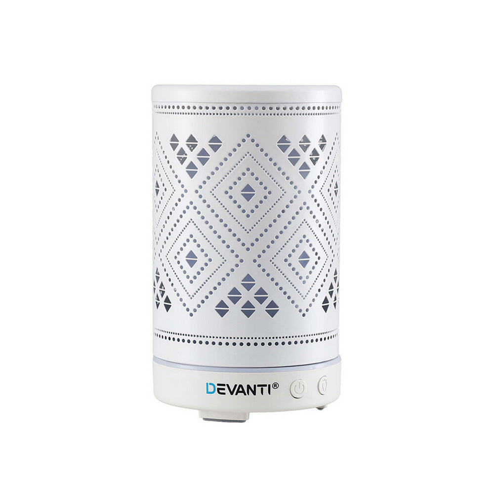 Devanti Ultrasonic Premium Aromatherapy Diffuser Aromatherapy 100ml LED Lights Iron Humidifier Forest