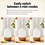 Devanti Ultrasonic Premium Aromatherapy Diffuser Aromatherapy 100ml LED Lights Iron Humidifier Forest