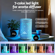 Devanti Ultrasonic Premium Aromatherapy Diffuser Aromatherapy 100ml LED Lights Iron Humidifier Forest