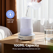 Devanti Ultrasonic Premium Aromatherapy Diffuser Aromatherapy 100ml LED Lights Iron Humidifier Forest