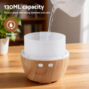 Devanti Ultrasonic Premium Aromatherapy Diffuser Aromatherapy 130ml LED Lights Iron Humidifier Forest