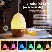 Devanti Ultrasonic Premium Aromatherapy Diffuser Aromatherapy 130ml LED Lights Iron Humidifier Forest