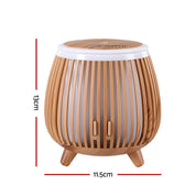 Devanti Ultrasonic Premium Aromatherapy Diffuser Aromatherapy 140ml LED Lights Iron Humidifier Forest Deep Wood