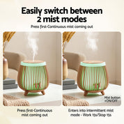 Devanti Ultrasonic Premium Aromatherapy Diffuser Aromatherapy 140ml LED Lights Iron Humidifier Forest Deep Wood