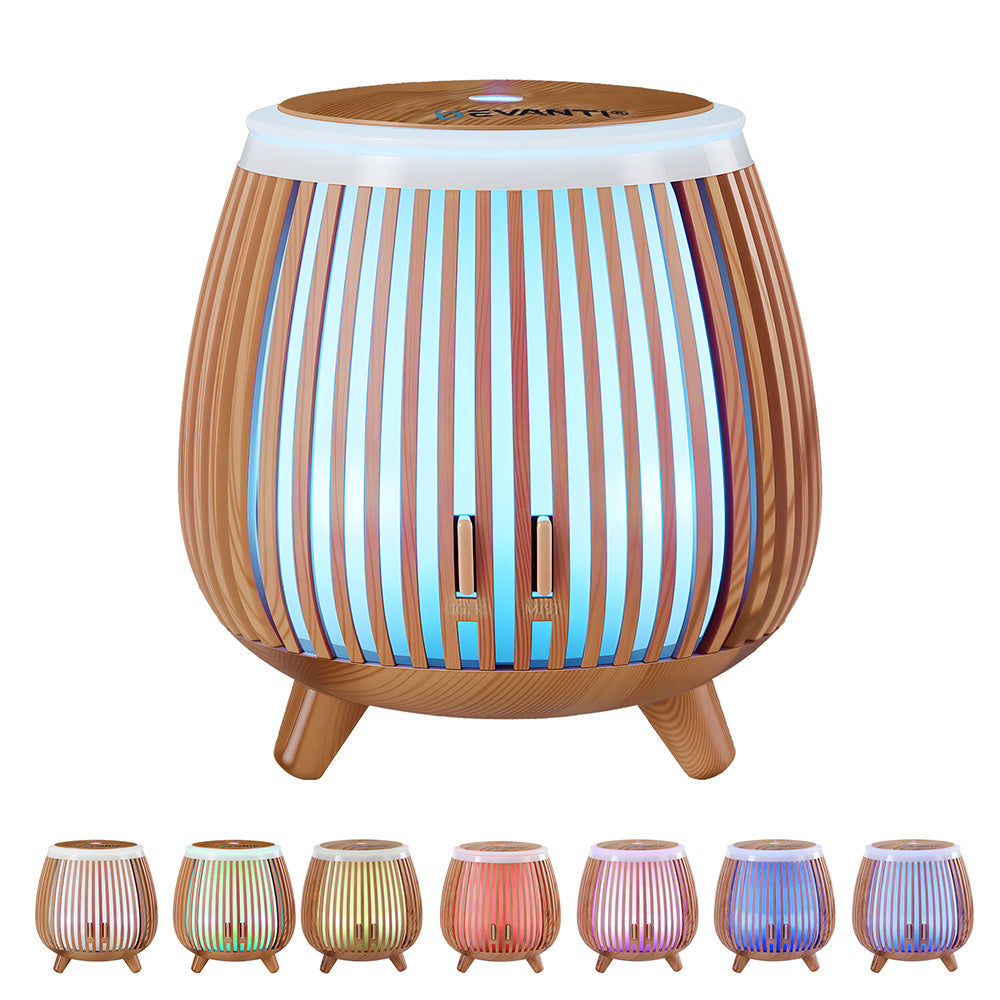 Devanti Ultrasonic Premium Aromatherapy Diffuser Aromatherapy 140ml LED Lights Iron Humidifier Forest Deep Wood