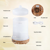Devanti Ultrasonic Premium Aromatherapy Diffuser Aromatherapy 200ml LED Lights Iron Humidifier Forest