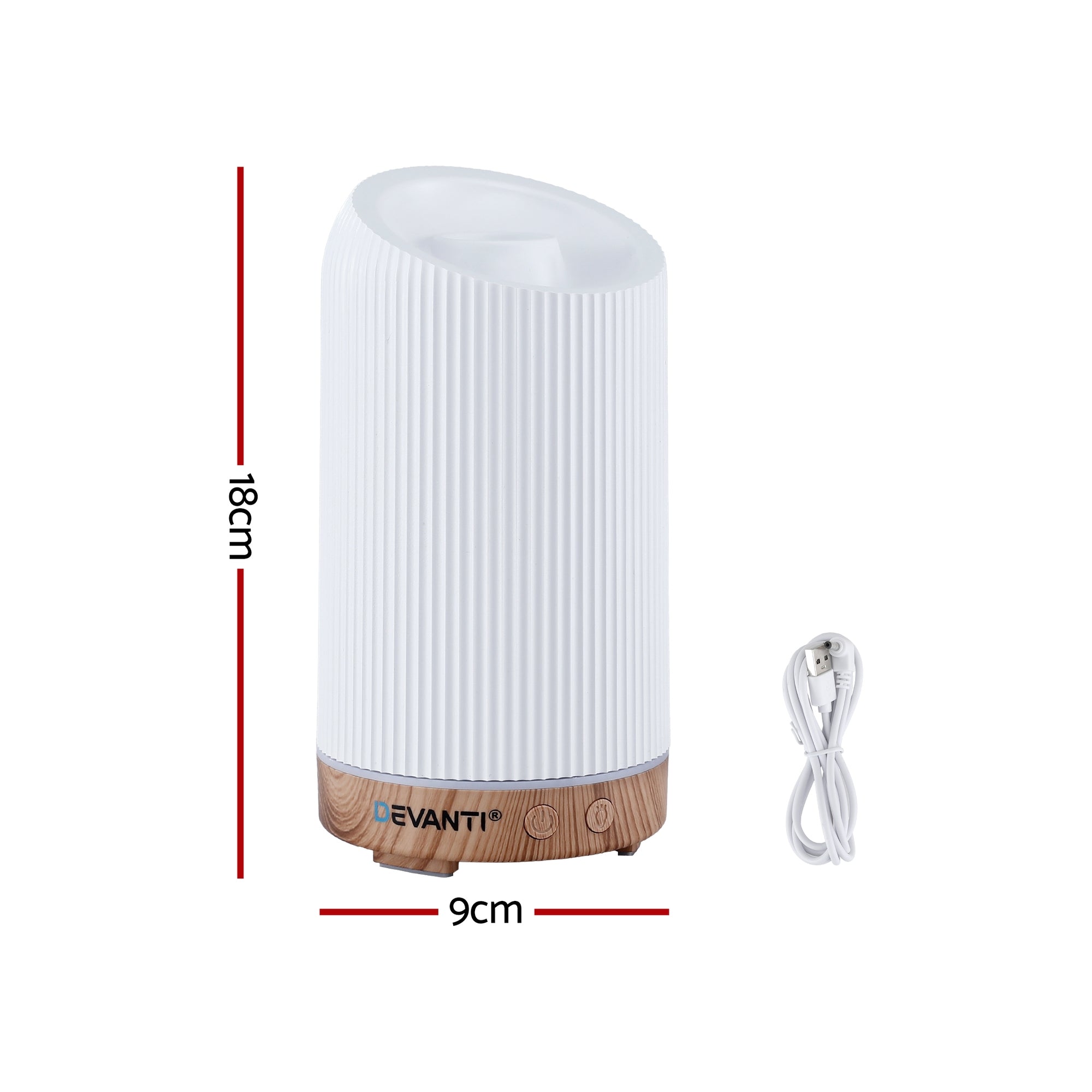Devanti Ultrasonic Premium Aromatherapy Diffuser Aromatherapy 200ml LED Lights Iron Humidifier Forest
