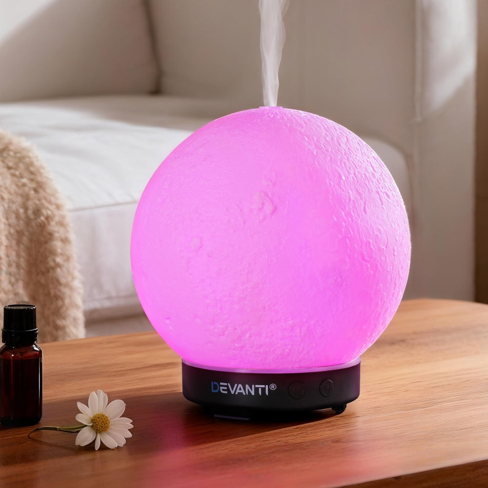 Devanti Ultrasonic Premium Aromatherapy Diffuser Aromatherapy Moon Lamp 100ml