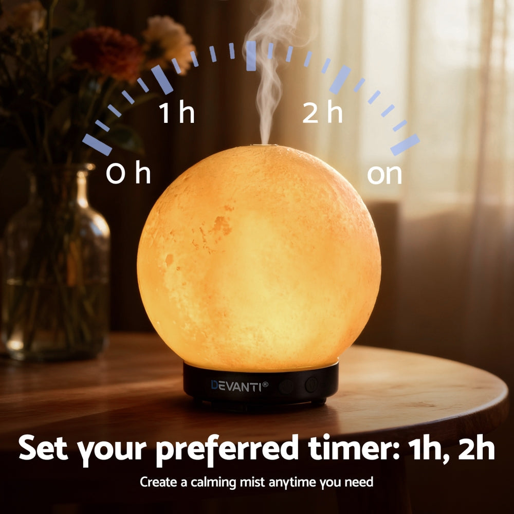 Devanti Ultrasonic Premium Aromatherapy Diffuser Aromatherapy Moon Lamp 100ml