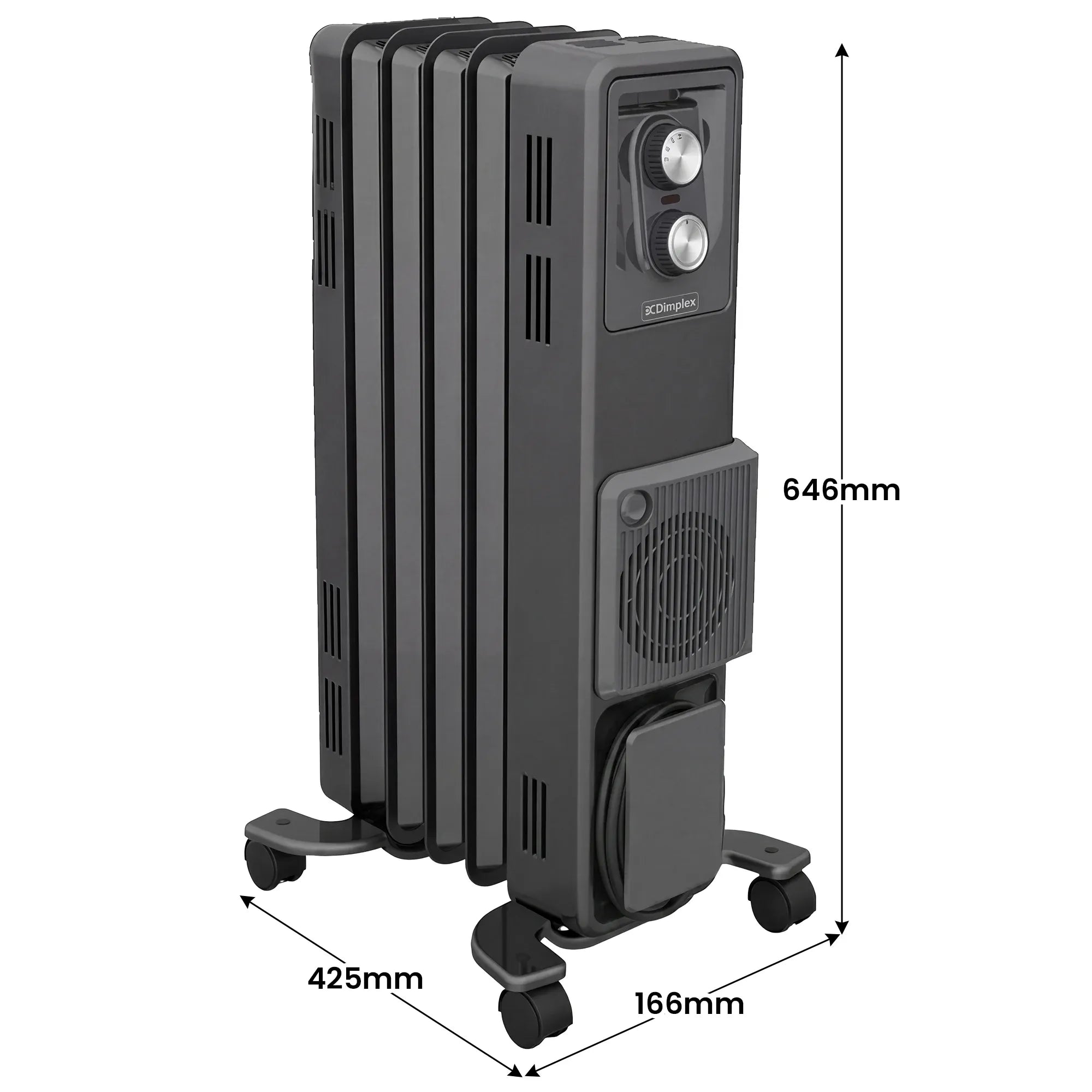 Dimplex 1.5kW Oil Free Column Heater 5 Fin with Thermostat Turbo Fan