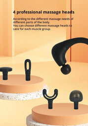 Electric Deep Tissue Massage Gun - Handheld Back and Muscle Relaxation Therapeutic Massager with Adjustable Speed and Attachments