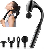 Electric Deep Tissue Massage Gun - Handheld Back and Muscle Relaxation Therapeutic Massager with Adjustable Speed and Attachments