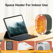 Electric Heater - Indoor Electric Heating - Fan Heater - 800W or 1200W - Heater - Socket -  Portable Indoor Heaters - With Adjustable, Overheating Protection, Shut-off Upon Discharge - White