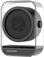 Electric Heater - Portable Electric Heater - Table Heater - Small Household Heater - Portable Fast Heating Electric Heater for the Office - 2 Temperature Settings - Black