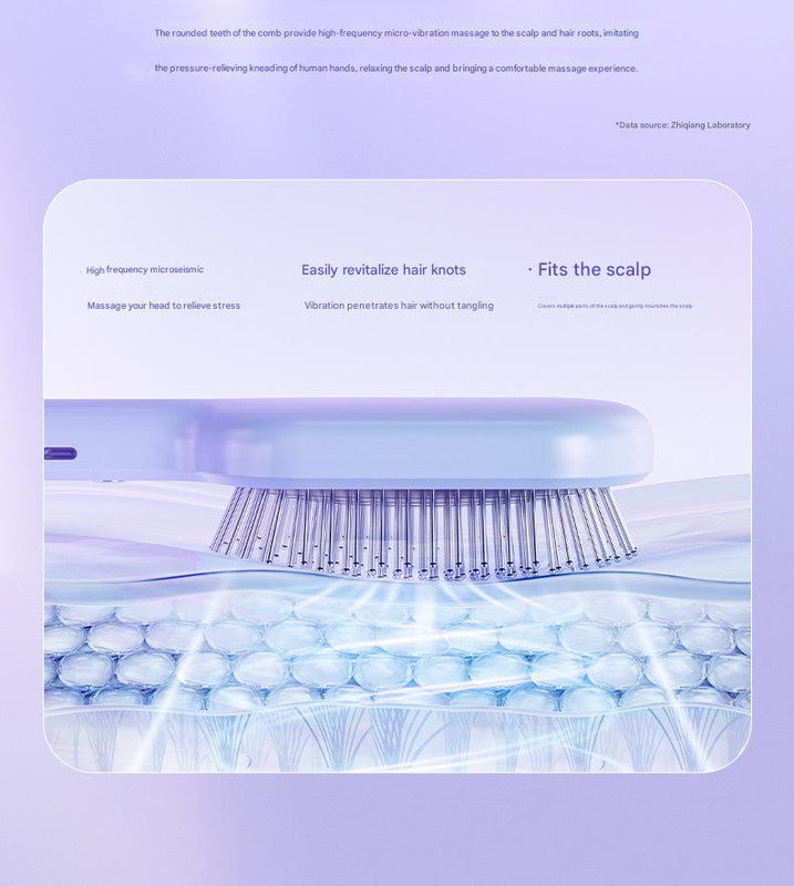 Electric Ionic Vibrating Massage Hairbrush - 3-Mode Sonic Scalp Therapeutic Massager & Detangler with LCD Display(Red)