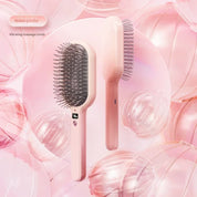 Electric Ionic Vibrating Massage Hairbrush - 3-Mode Sonic Scalp Therapeutic Massager & Detangler with LCD Display(Pink)