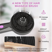 Electric Scalp Therapeutic Massager & Essential Oil Applicator Brush - 360 Kneading, 3 Modes, USB-C Rechargeable(red)