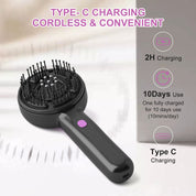Electric Scalp Therapeutic Massager & Essential Oil Applicator Brush - 360 Kneading, 3 Modes, USB-C Rechargeable(red)