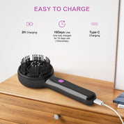 Electric Scalp Therapeutic Massager & Essential Oil Applicator Brush - 360 Kneading, 3 Modes, USB-C Rechargeable(red)