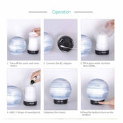 Essential Oil Aroma Diffuser - 100ml Ball Aromatherapy Ultrasonic Humidifier - Appliances > Aroma Diffusers &