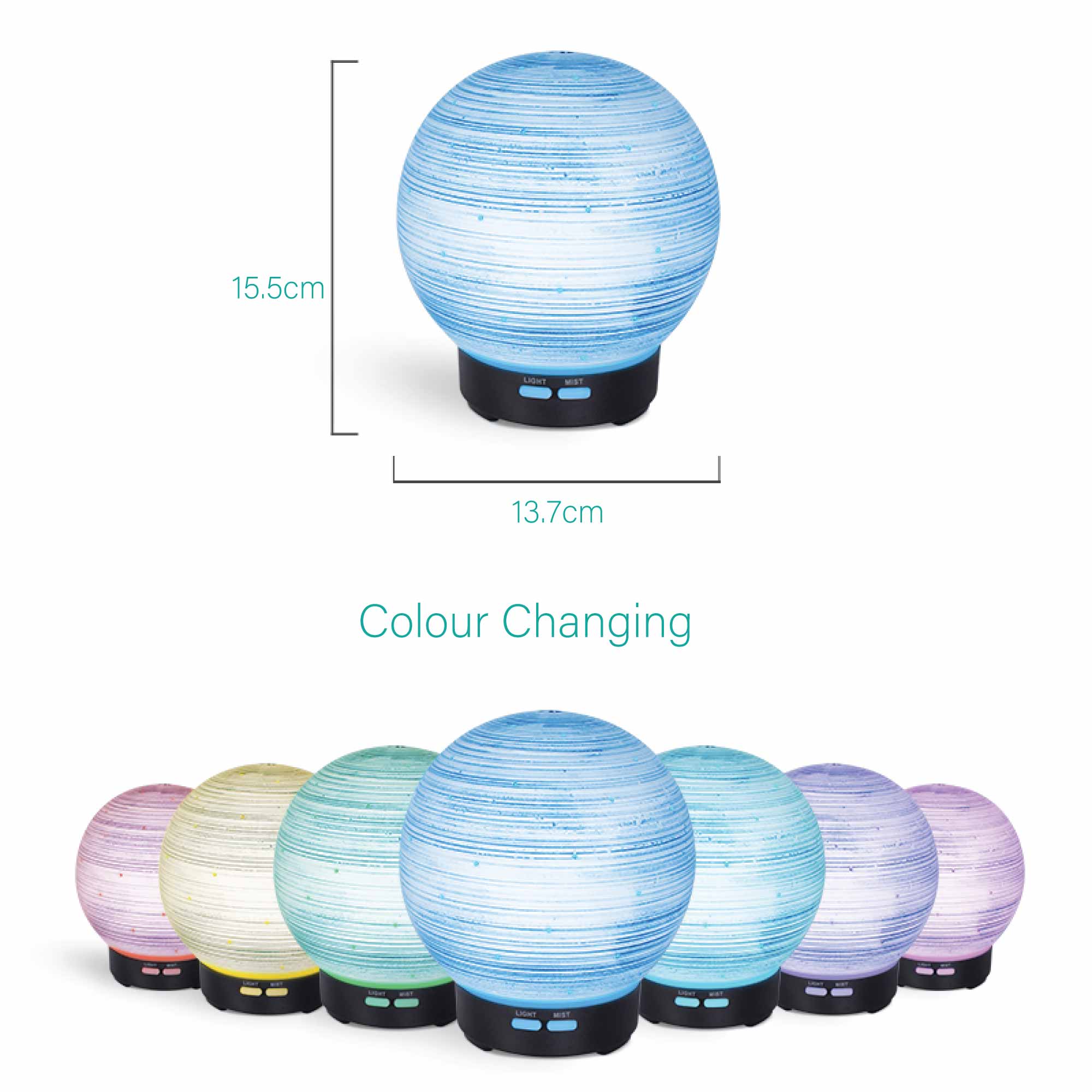 Essential Oil Aroma Diffuser - 100ml Ball Aromatherapy Ultrasonic Humidifier - Appliances > Aroma Diffusers &