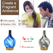 Essential Oil Aroma Diffuser - 100ml Glass Marble Aromatherapy Mist Humidifier - Appliances > Aroma Diffusers &