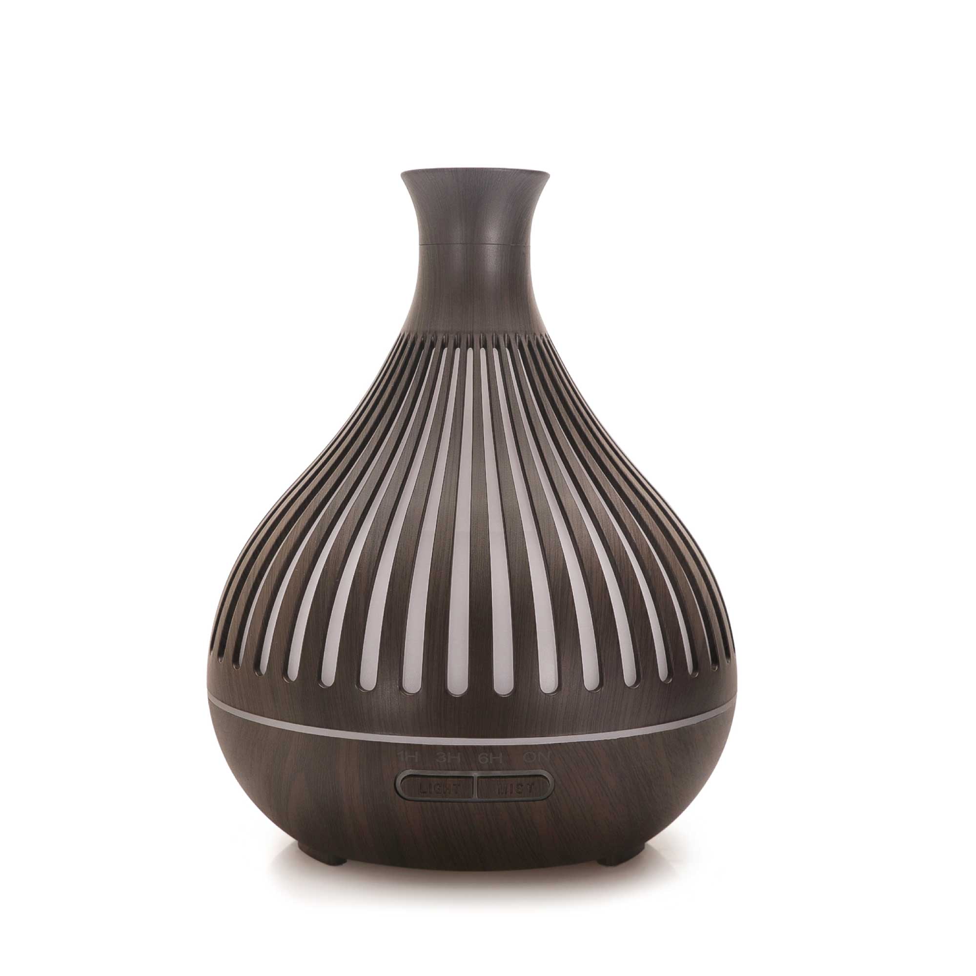 Essential Oil Aroma Diffuser - 400ml Remote Dark Wood Ultrasonic Mist Humidifier - Appliances > Aroma Diffusers &