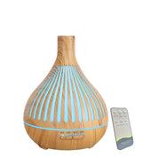 Essential Oil Aroma Diffuser and Remote - 400ml Narrow Top Wood Mist Humidifier - Appliances > Aroma Diffusers &