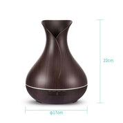 Essential Oil Aroma Diffuser and Remote - 400ml Tulip Dark Ultrasonic Humidifier - Appliances > Aroma Diffusers &