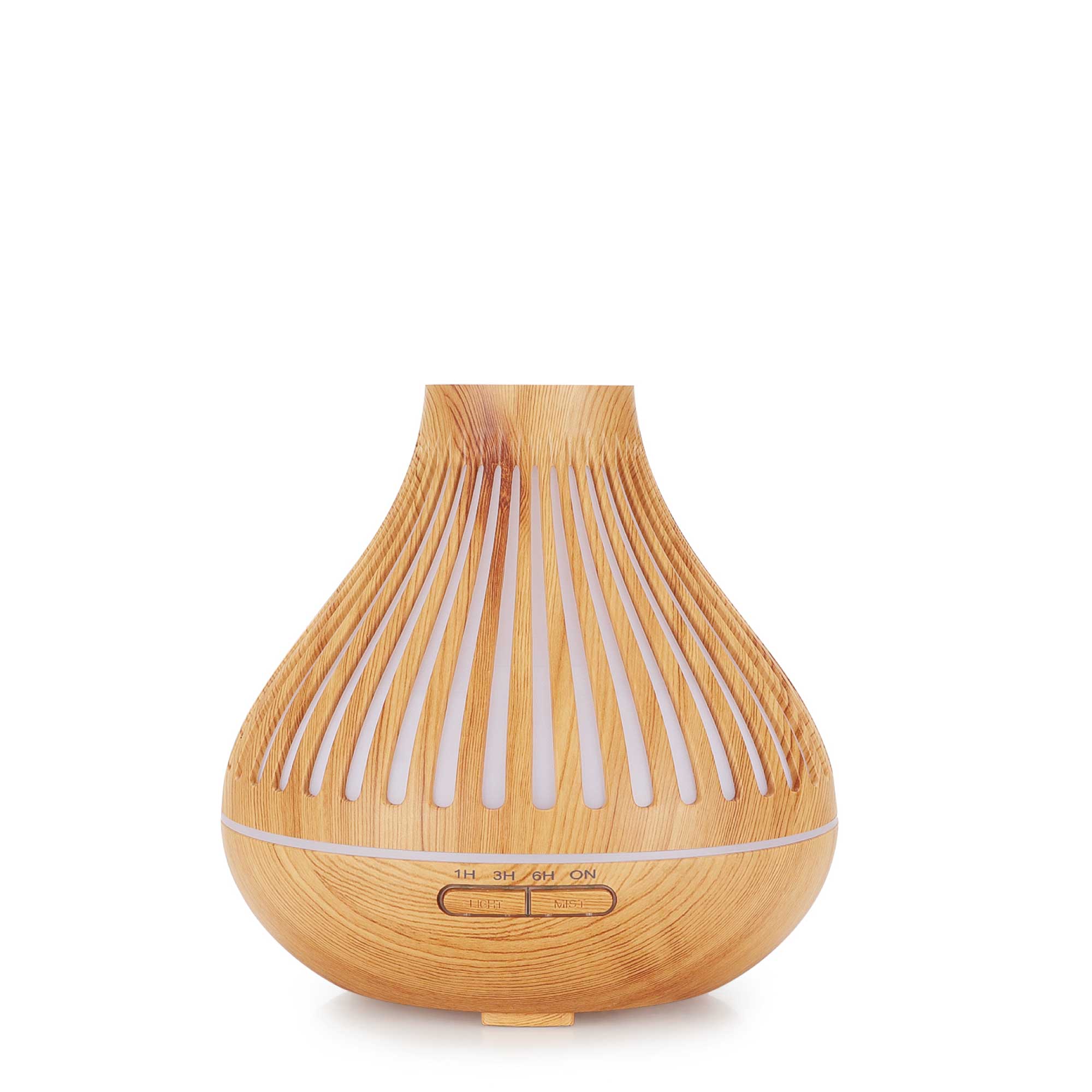 Essential Oil Aroma Diffuser and Remote - 500ml Flat Top Wood Mist Humidifier - Appliances > Aroma Diffusers &