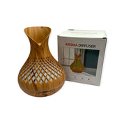 Essential Oil Aroma Diffuser and Remote - 500ml Vase Tulip Wood Mist Humidifier - Appliances > Aroma Diffusers &