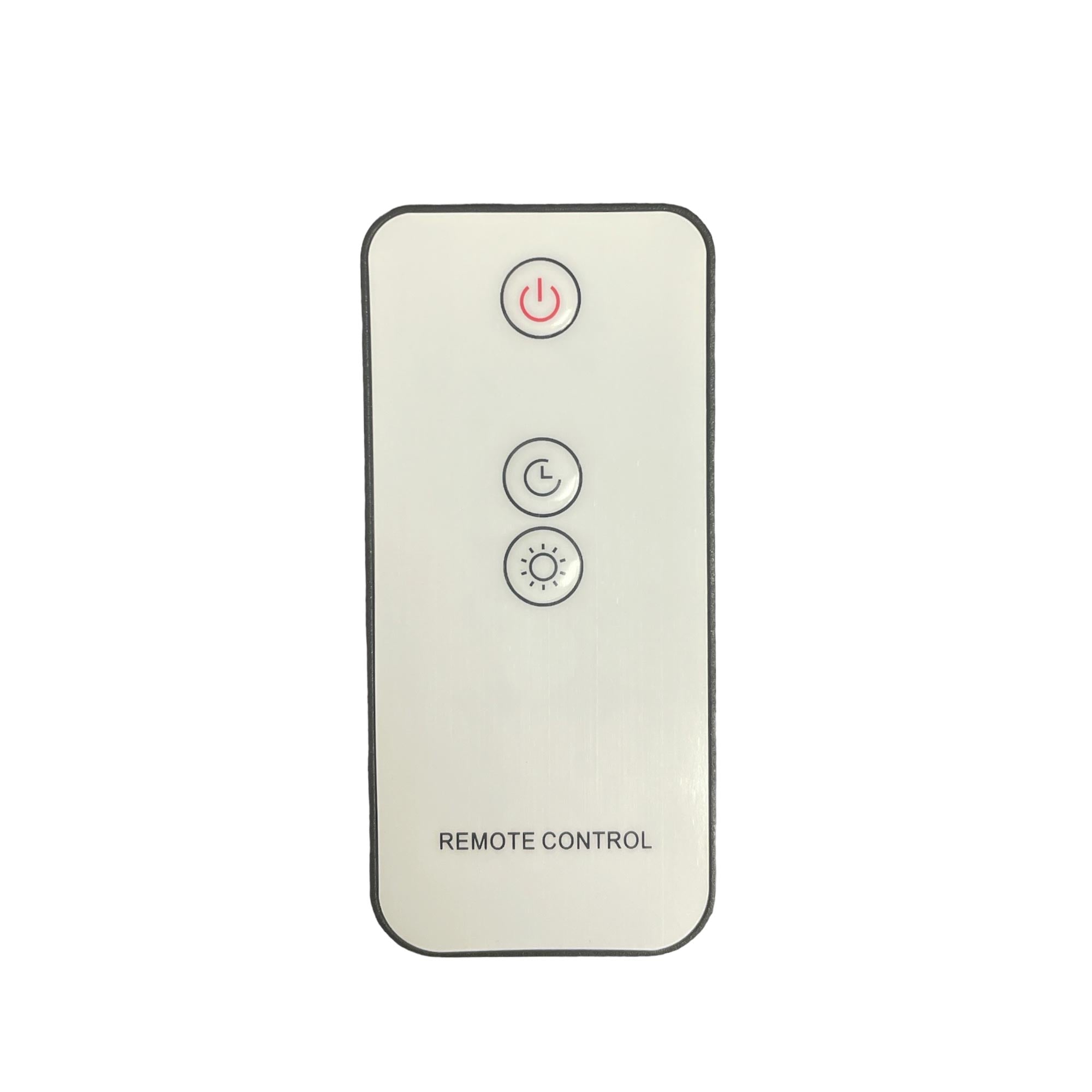 Simple white remote control with three buttons for Grey 240ml Flame Oil Aroma Diffuser